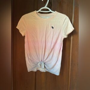 abercrombie kids girls size 13/14 short sleeve multi-colored top